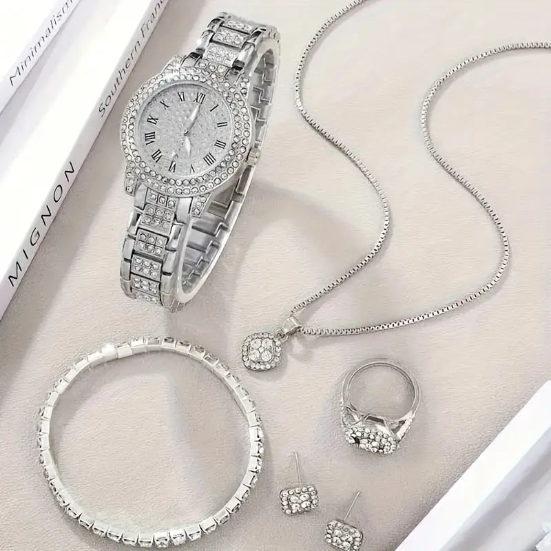 6pcs Luxury Fashion Women'S Jewelry Set